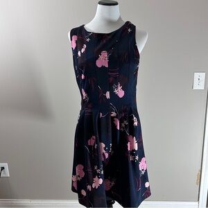 Whimsical Vince Camuto Floral A-Line Dress, Size 14